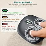 Nekteck Shiatsu Foot Massager Machine with Soothing Heat [2026 Upgraded], Deep Kneading with air Compression, Improve Blood Circulation and Foot Wellness, Relax for Home or Office Use (Gray)