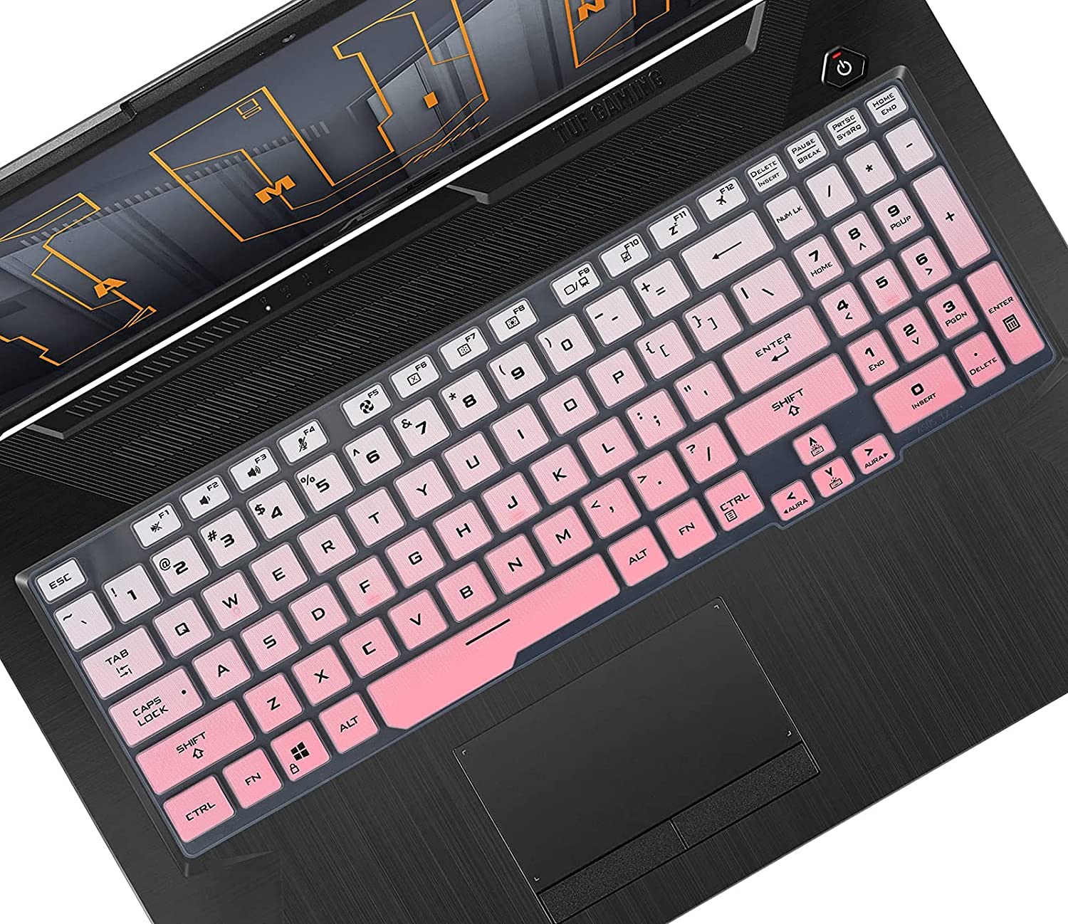 Justec Keyboard Cover Fit with ASUS TUF Gaming A15 TUF506 TUF506IV TUF506IU FA506 FA506IH FA506II, TUF Gaming F17 FX706 FX706LI, TUF Gaming A17 TUF706 TUF706IU TUF706IH Series - Gradient Pink