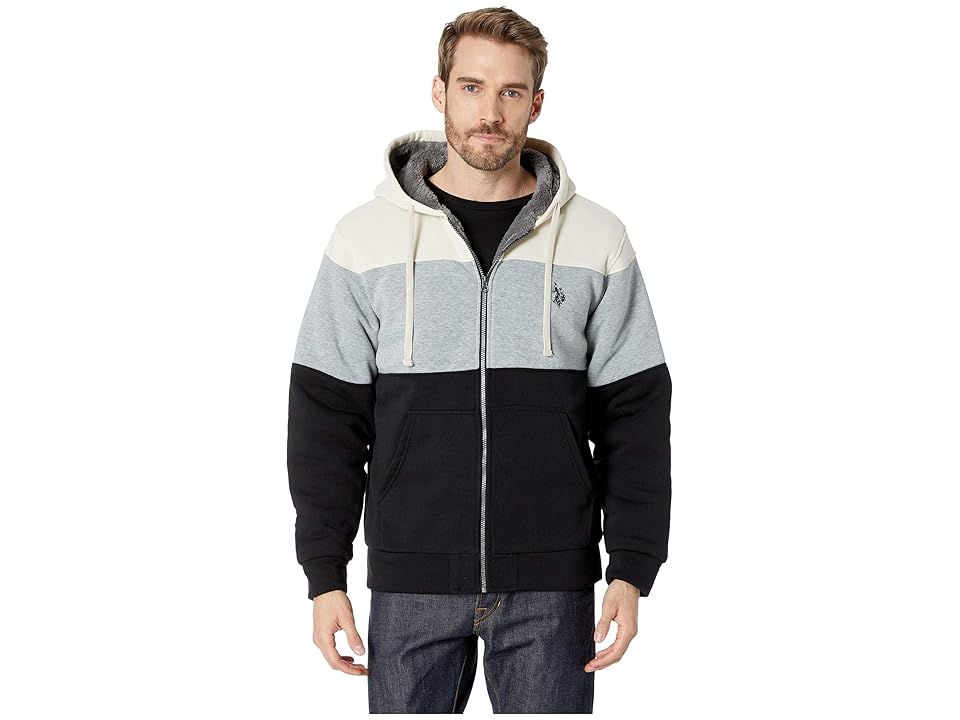 

U.S. POLO ASSN. Color Block Lined Fleece (Oatmeal) Men's Fleece