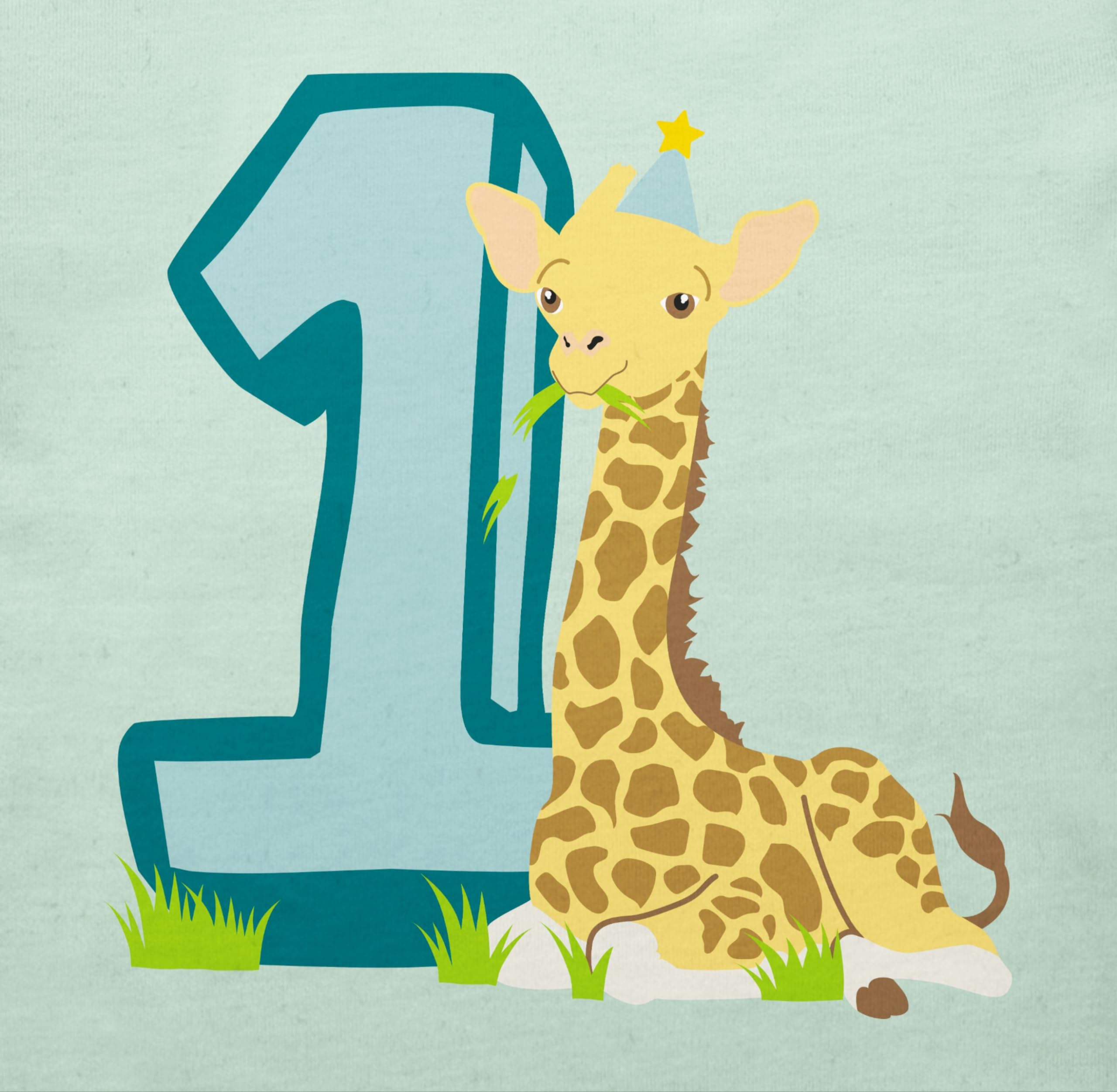 Shirtracer - Baby T-Shirt Mädchen Jungen - 1. Geburtstag - Giraffe Eins