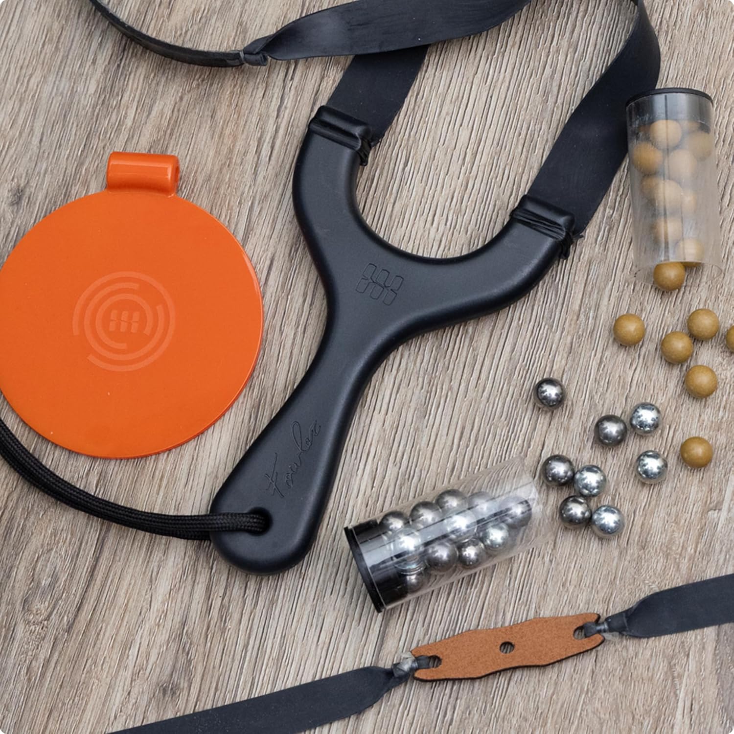 SimpleShot Hornet Slingshot by Zach Fowler for Hunting and Target Shooting, with Ammo, Latex Bands, and Paper Target