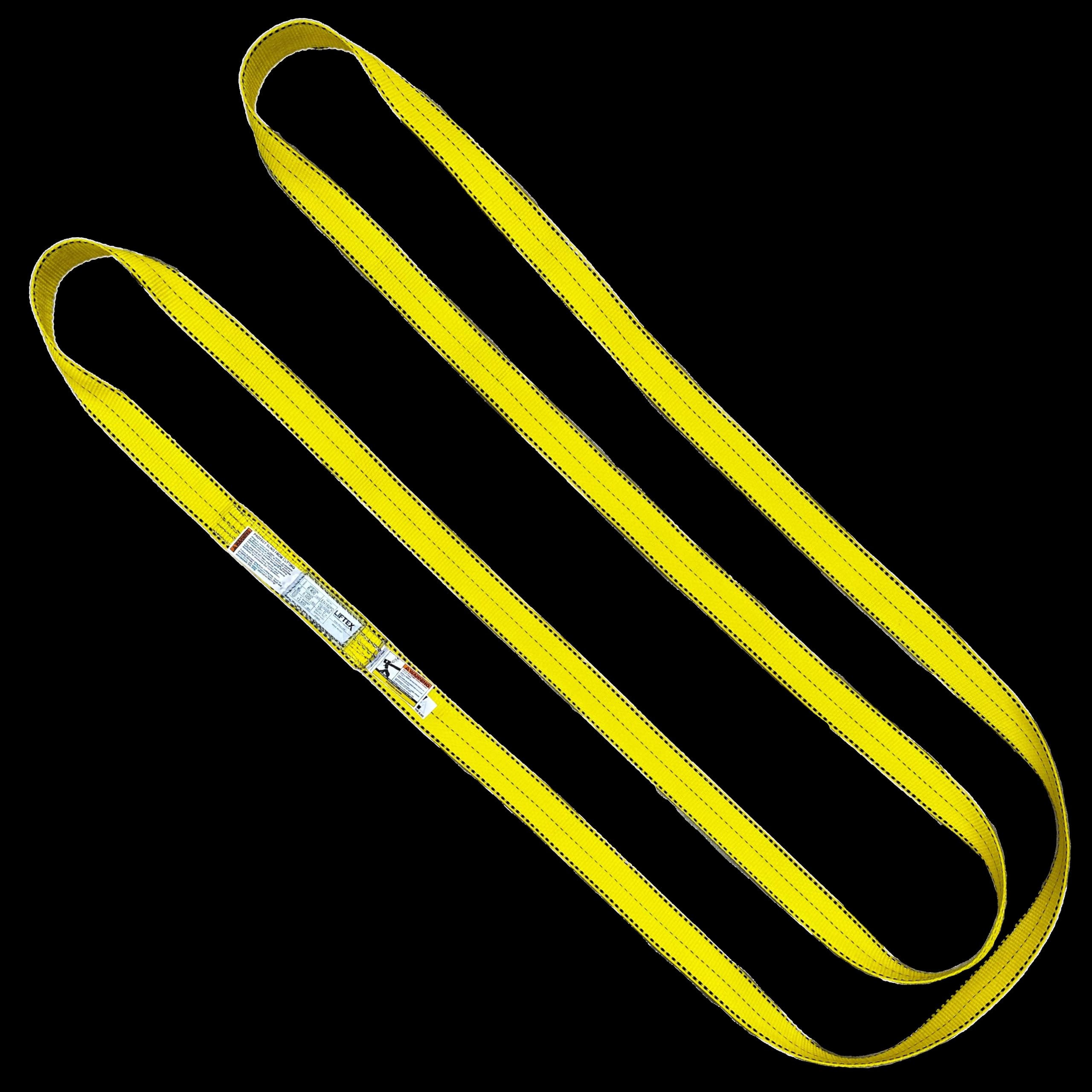 LIFTEX® - Trusted Since 1955 | 2" x 8', 1-Ply Endless Polyester Lifting Sling (V:6400; C:5000; B:12800) | Lifting Rigging Moving Towing Hoisting