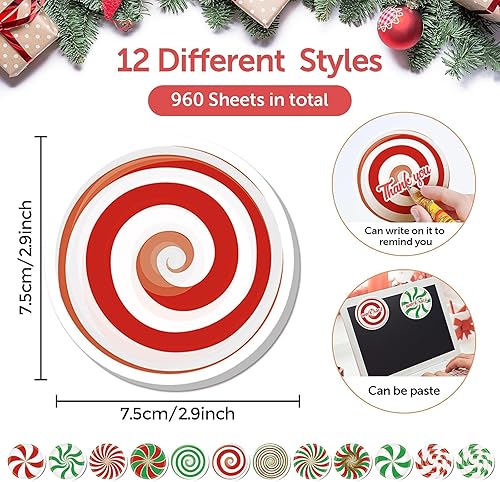 Miniatura 2 de 48 notas adhesivas de caramelo de Navidad, diseño de caramelo de Navidad, bloc de notas autoadhesivas, notas adhesivas para Navidad, vacaciones,