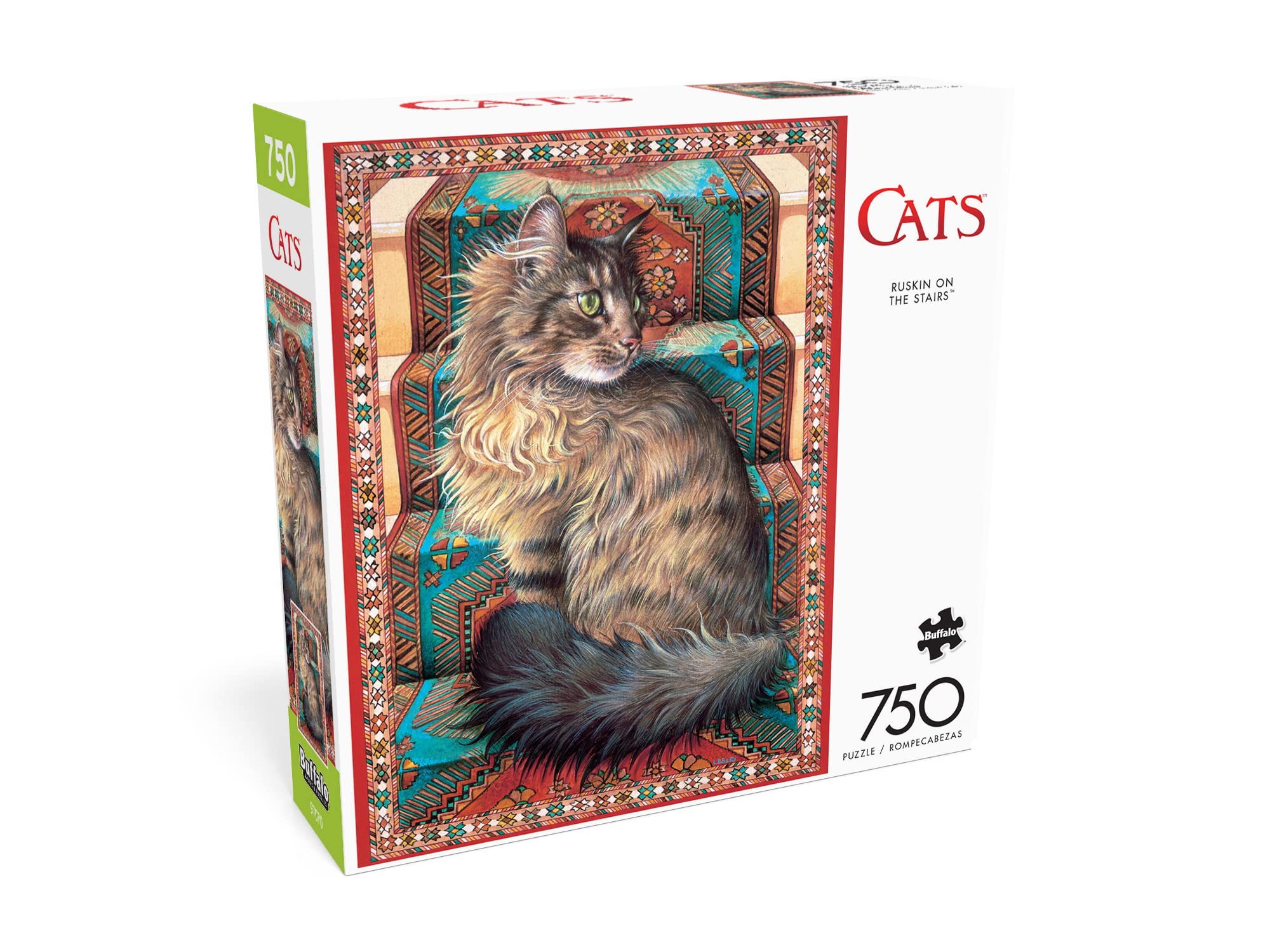 Buffalo Games - Ruskin sulle scale - Puzzle da 750 pezzi per adulti impegnativo puzzle perfetto per serate di gioco - 750 pezzi Dimensioni finite è 24,00 x 18,00