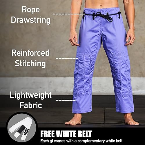 Vista 3 de Elite Sports Ultra ligero BJJ GI para mujer - IBJJF Jiu-Jitsu GI para niñas y mujeres (consulte la guía especial de tallas)