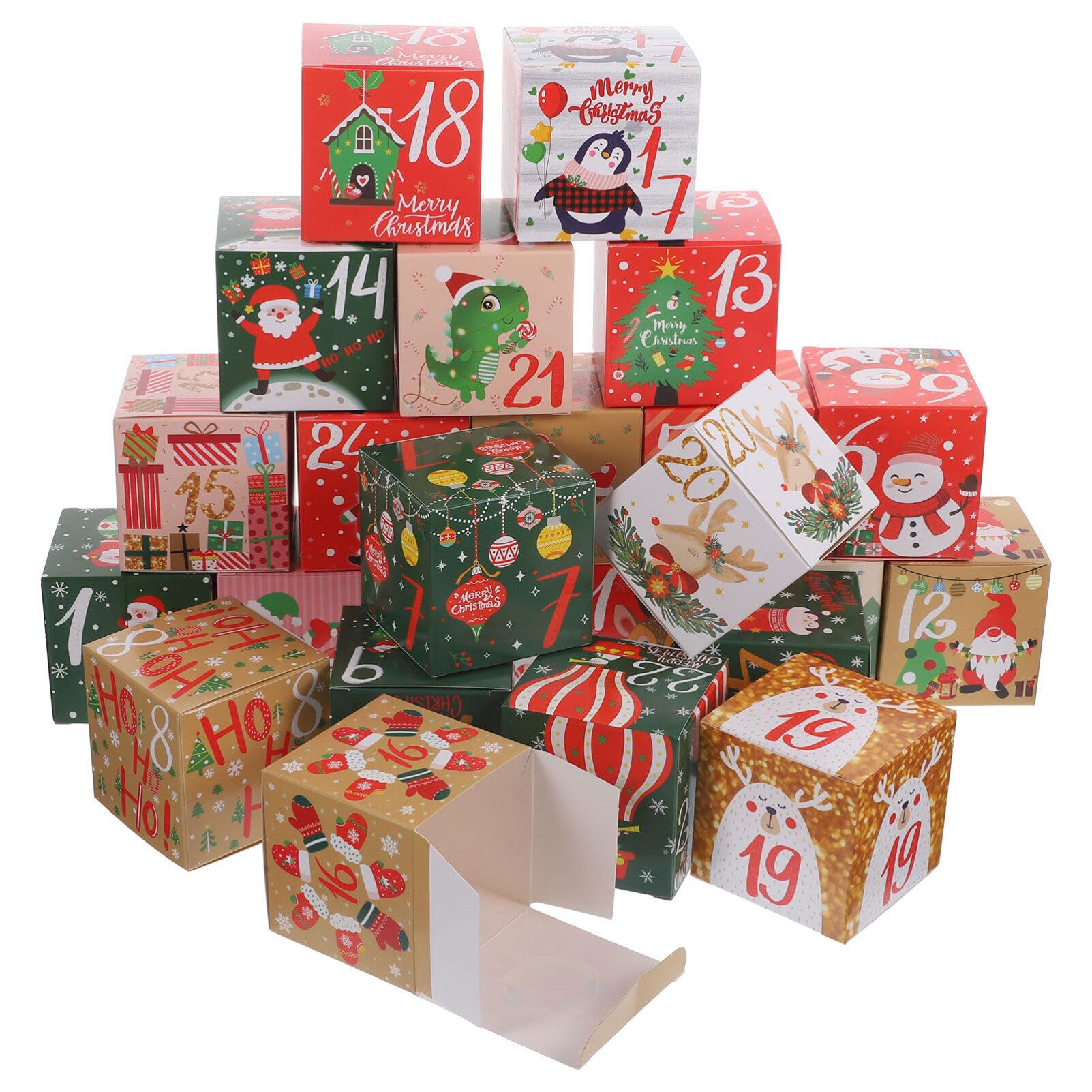 Amazon.co.jp: Zerodeko 24個入り クリスマス アドベント カレンダー