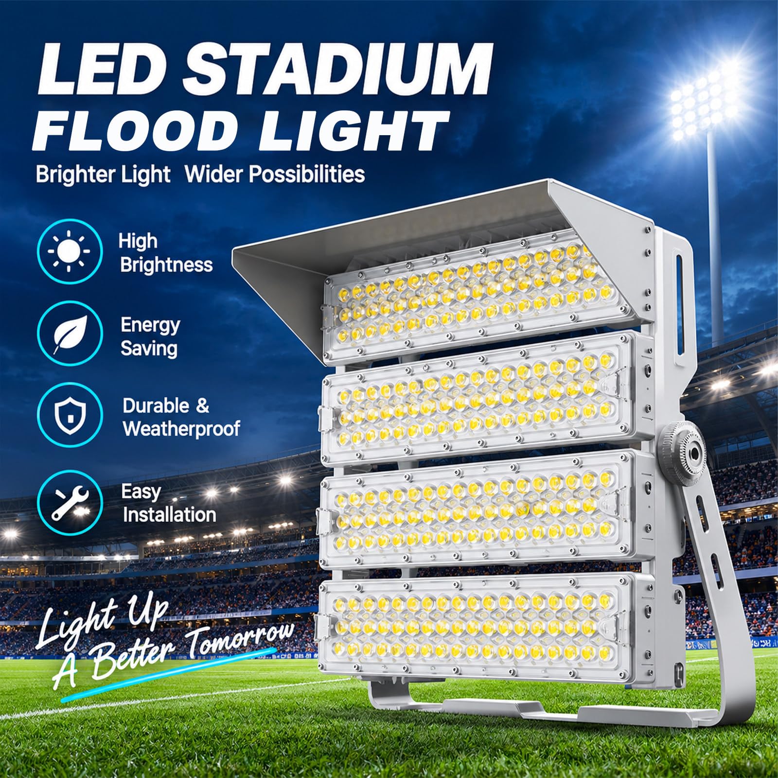 LED-Parkplatzbeleuchtung Hochleistung 250W-1250W IP66 Grey-750W