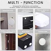 Vista 7 de 2 In/50 mm Plastic Plugs for Round Holes, White Screw Hole Cover Flush Type Snap in Locking Fastener Covers Caps for Sheet Metal Panels Tube Kitchen