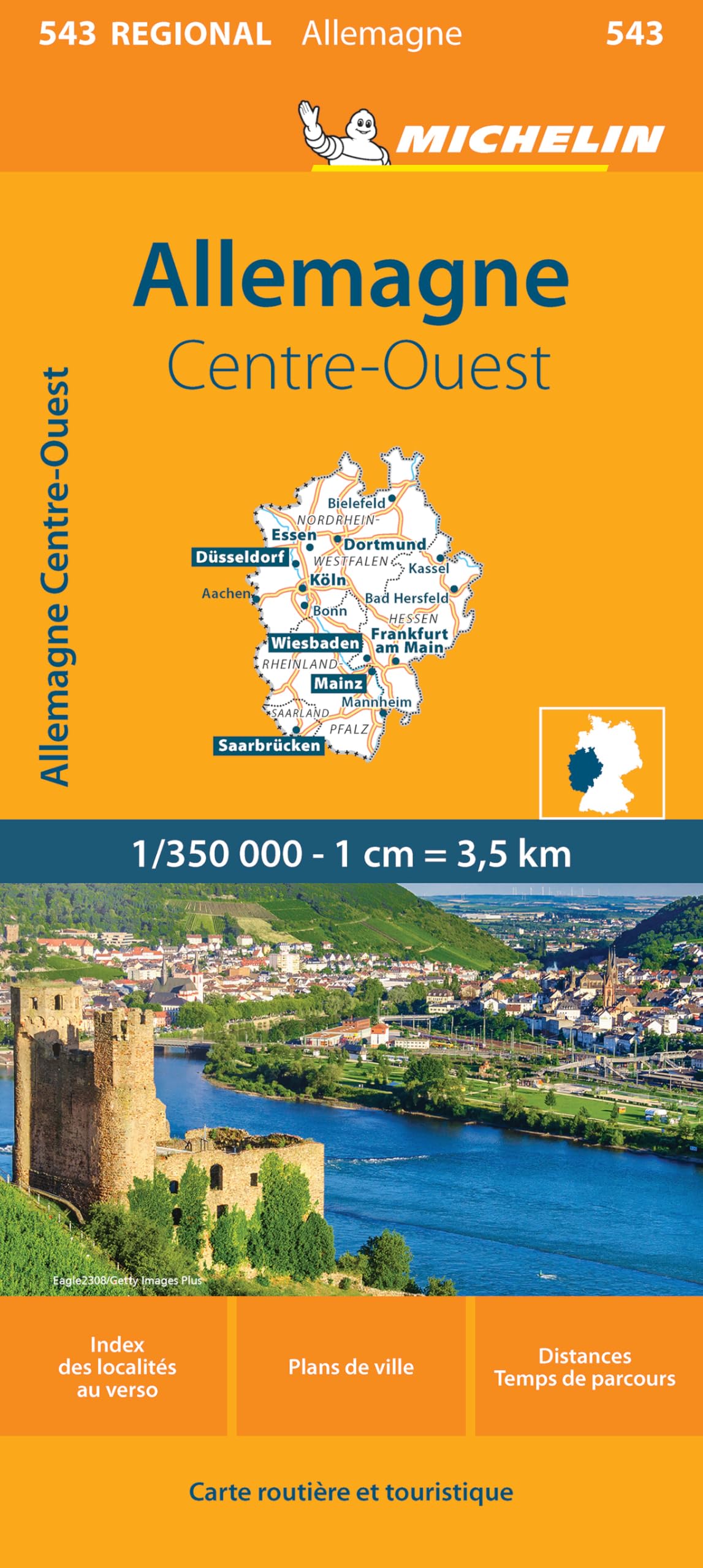 Carte Régionale Allemagne Centre-​Ouest