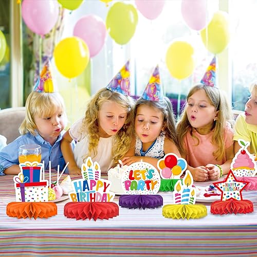 Miniatura 19 de Centro de mesa de decoración de cumpleaños de safari, suministros de fiesta temática de animales de la selva, adornos de mesa de panal