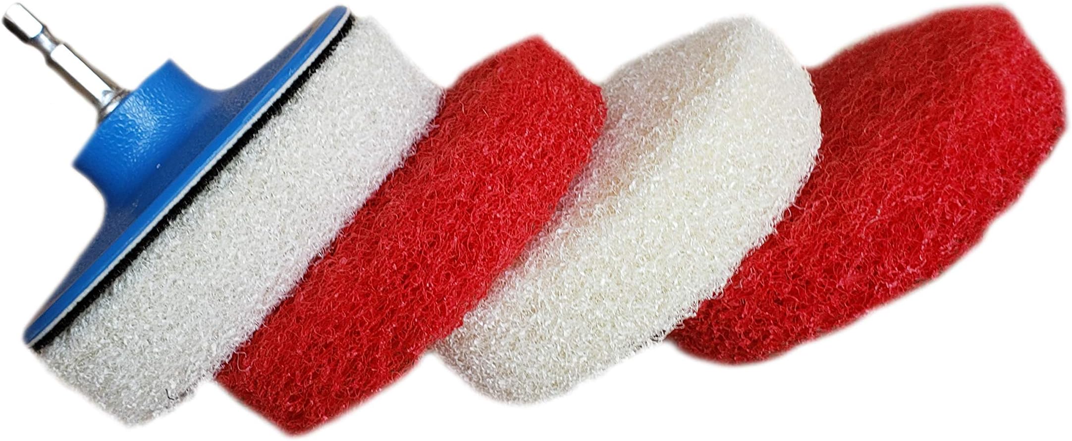 Tub and Tile Refinishing Kit | Scrubbing Drill Pads | Clean Tile and Grout, Shower Doors, Fiberglass, Sinks | Baseboard Cleaner Tool