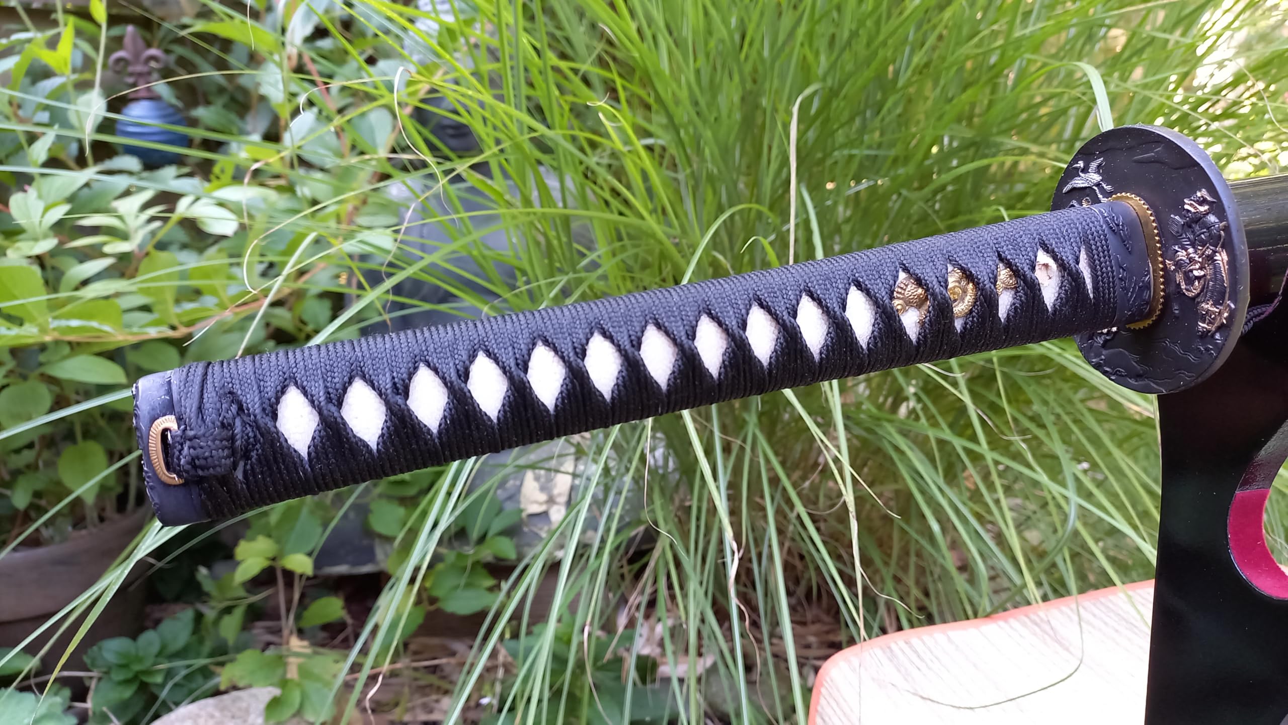 Samurai Schwerter Katana Practical - scharf, echt & handgeschmiedet - Katana Schwert ohne Ständer - echtes Japanisches Samurai Sword aus Kohlenstoffstahl - Japan Deko Katanas
