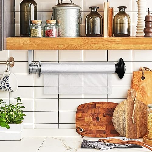 Miniatura 3 de Cabilock Soporte para toallas de papel, organizador de papel, suministros de cocina montados en la pared para fácil acceso, diseño elegante para