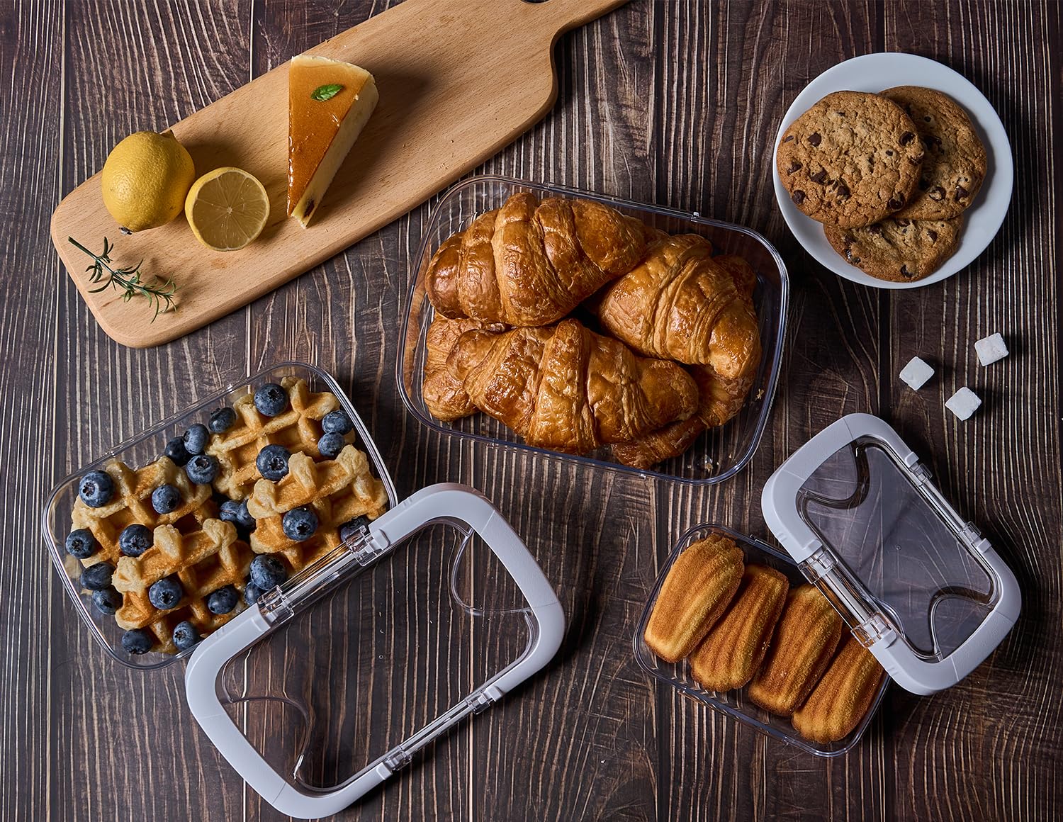 Felli Duo Loc - Contenedor reutilizable para la preparación de comidas, a prueba de fugas, apilable, para sobras, almacenamiento de alimentos, frutas, viajes, almuerzo, aperitivos, caja pequeña y