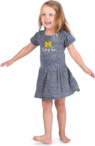 Miniatura 9 de Little King NCAA Knobby - Vestido para niñas pequeñas, tallas 2T, 3T y 4T