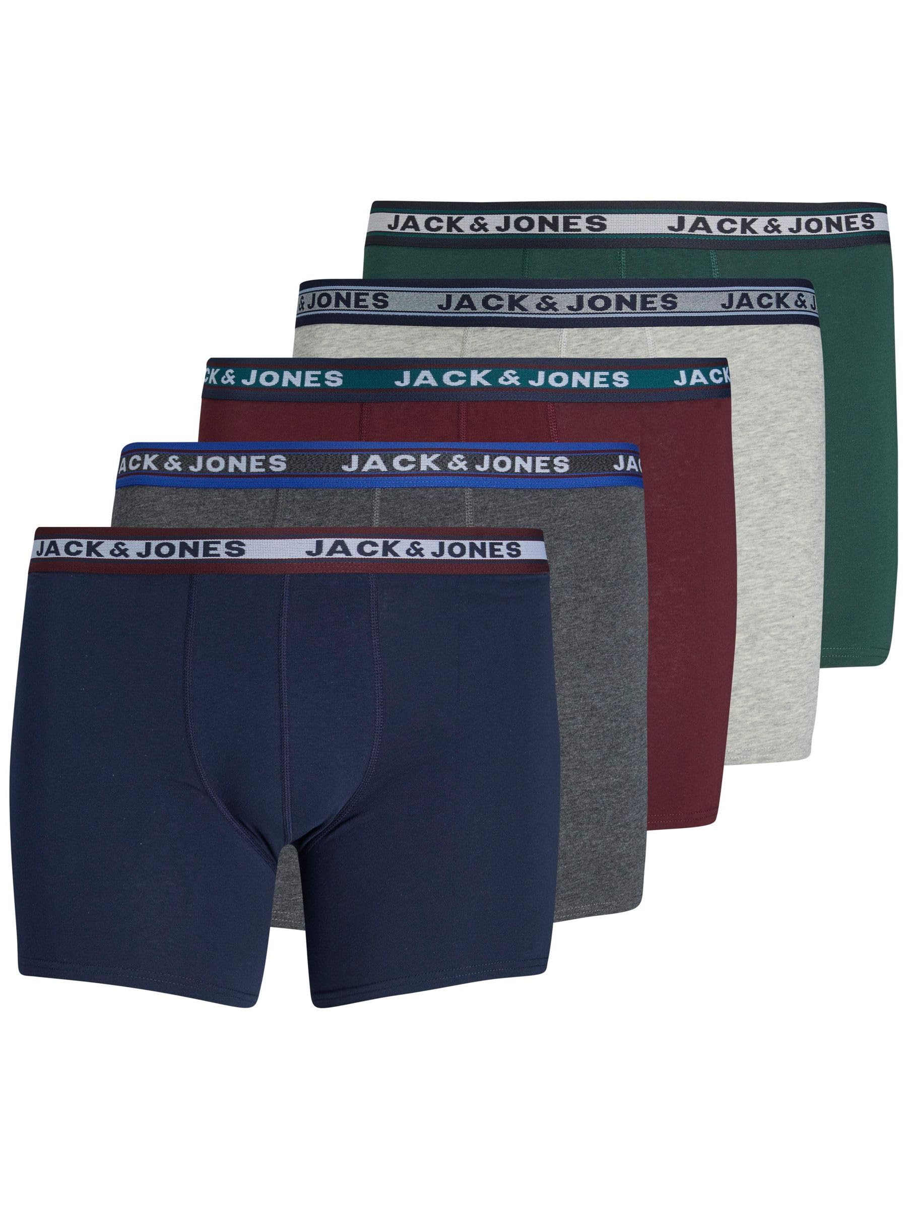 JACK & JONES Jacseth Solid Trunks 5 Pack Bóxer Hombre