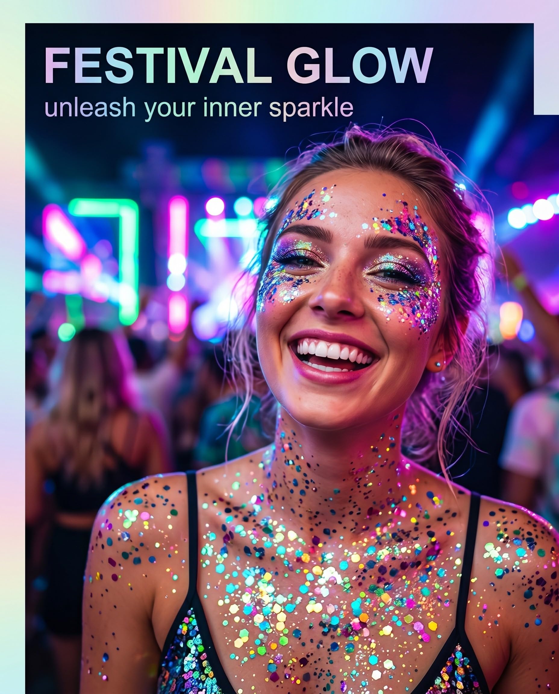 Brillantini Paillettes Glitter 12 Colori con 2 Pennelli - Set per Trucco Viso, Corpo, Capelli. Ideale per Festival, Carnevale, Feste & DIY Creativo.