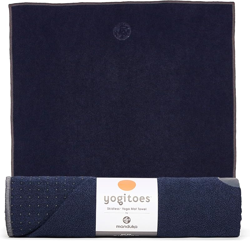 Manduka Toalla Yogitoes de Yoga unisex para adultos, Medianoche, 79 x 24 US