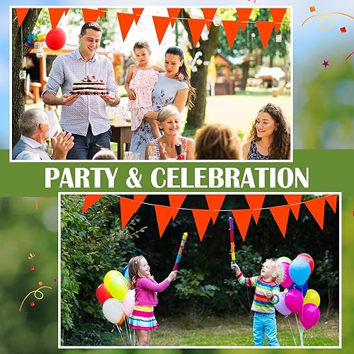 Vista 11 de Peryiter Banderines de bandera de 105 pies de perímetro de marcado de construcción, señales de advertencia industriales, advertencia de áreas