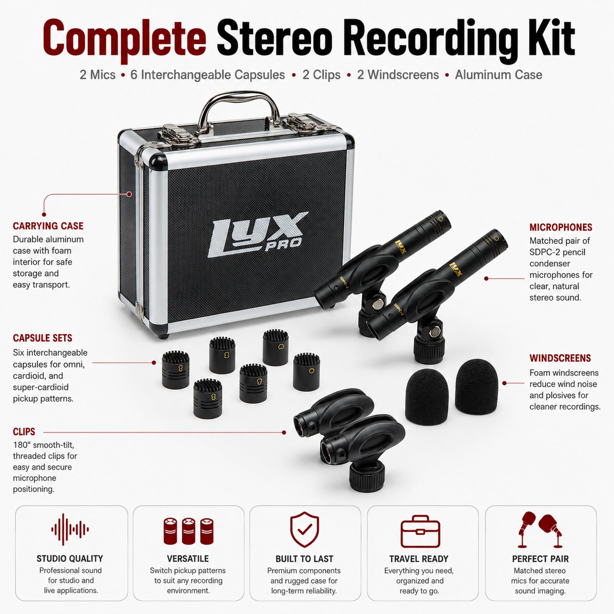 M.I.C Shop おまとめ品 2点 LyxPro SDPC-2 Stereo Pair of Pencil Condenser Stick Instrument