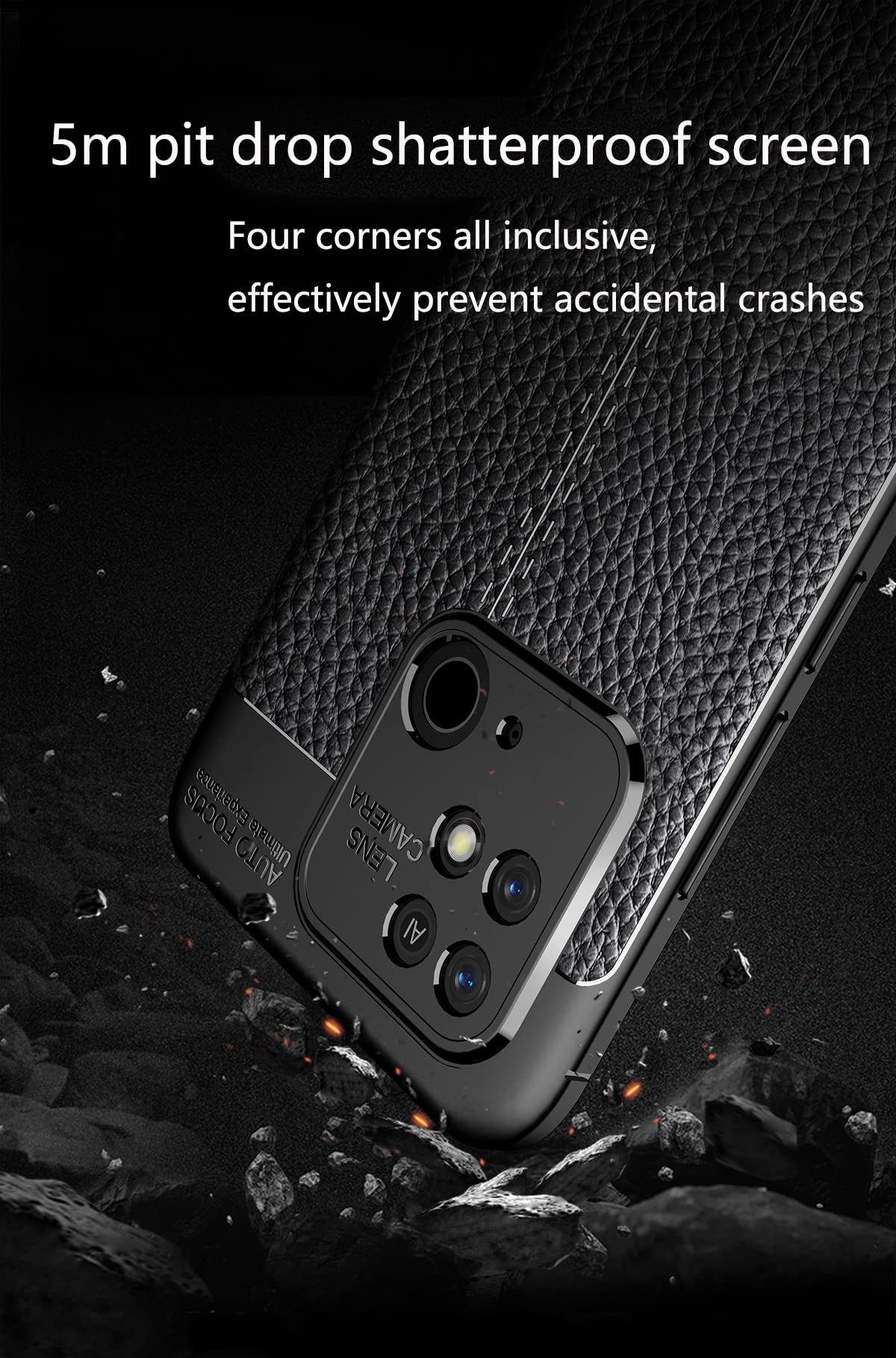 Custodia con cinturino per Xiaomi Redmi 10C, custodia in TPU a fantasia con cinturino regolabile Grigio
