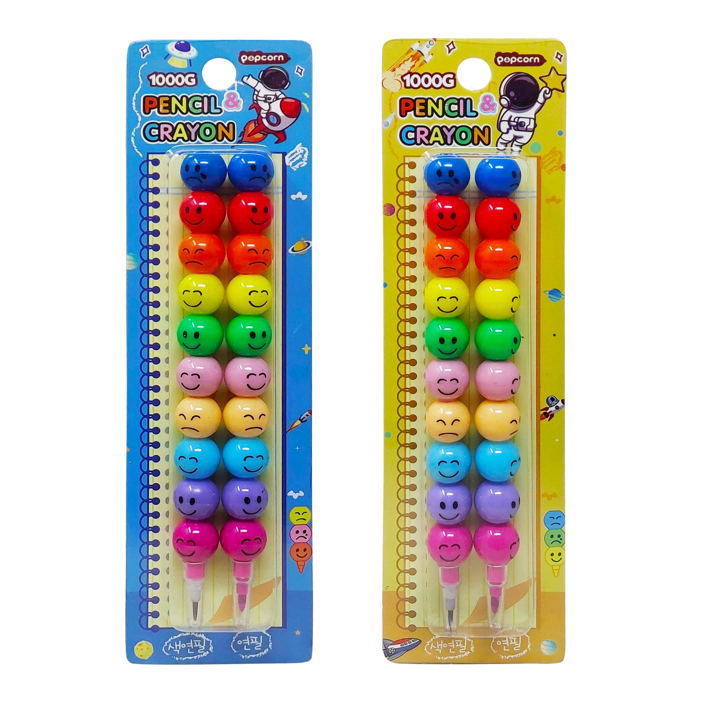 PARTEET Cute Smiley Stacking Pencils & Crayons 2In1 Kit For Kids | Smiley Theme Gift For Girls |Return Gifts Age 6-8 Years | Smiley Pencil | Stacking Pencil (Setof6) - Multicolor (B0CD7M368T) Amazon Price History, Amazon Price Tracker