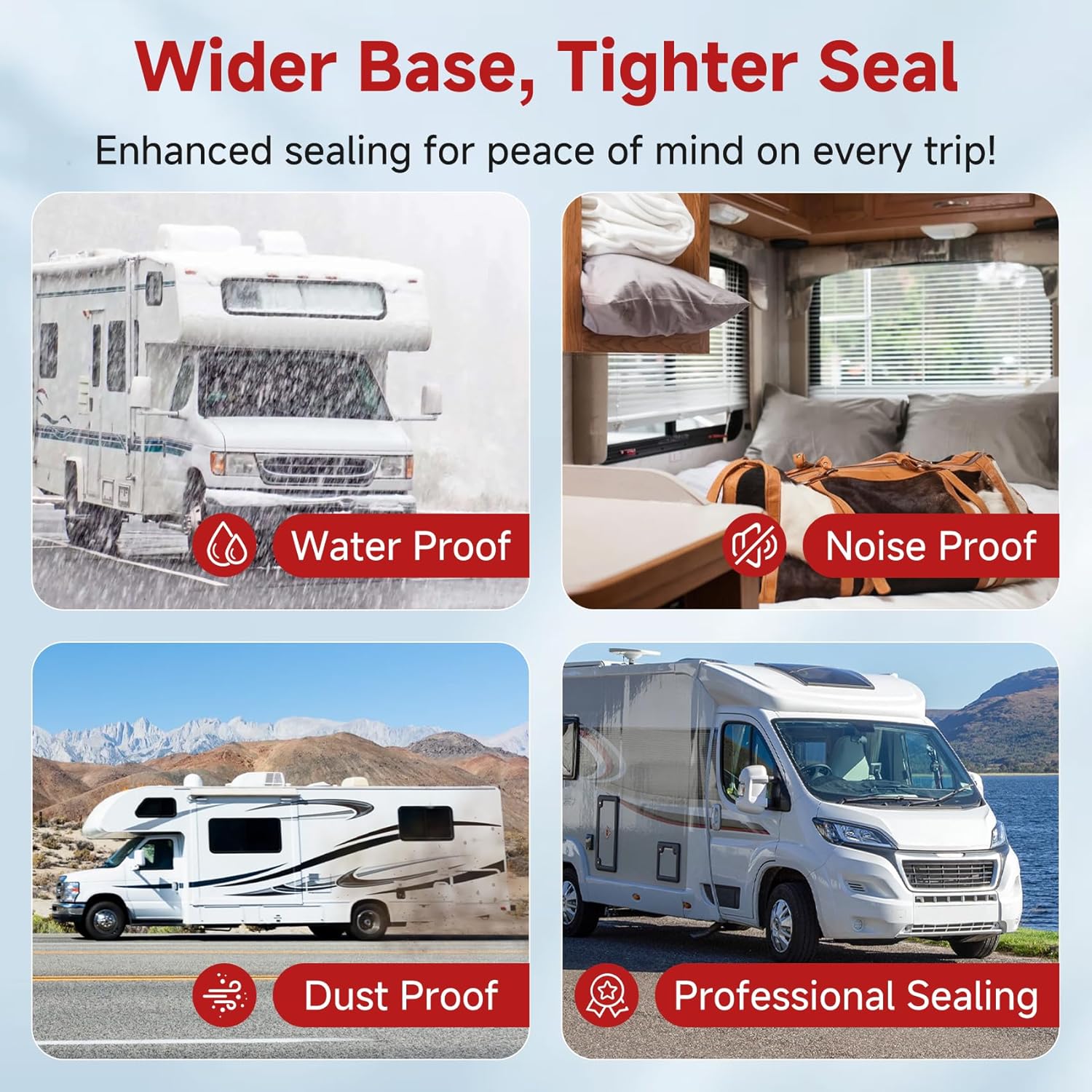 RV Slide Out Seal Kit 018-316 EK Base with 2-7/8" Wiper & 018-312-EKD,1/2' * 3.66" * 35’ Clip Base & 1' * 15/16" * 35' D-Seal,Travel Trailer Weather Stripping,Black Rubbers for RV Slideout System