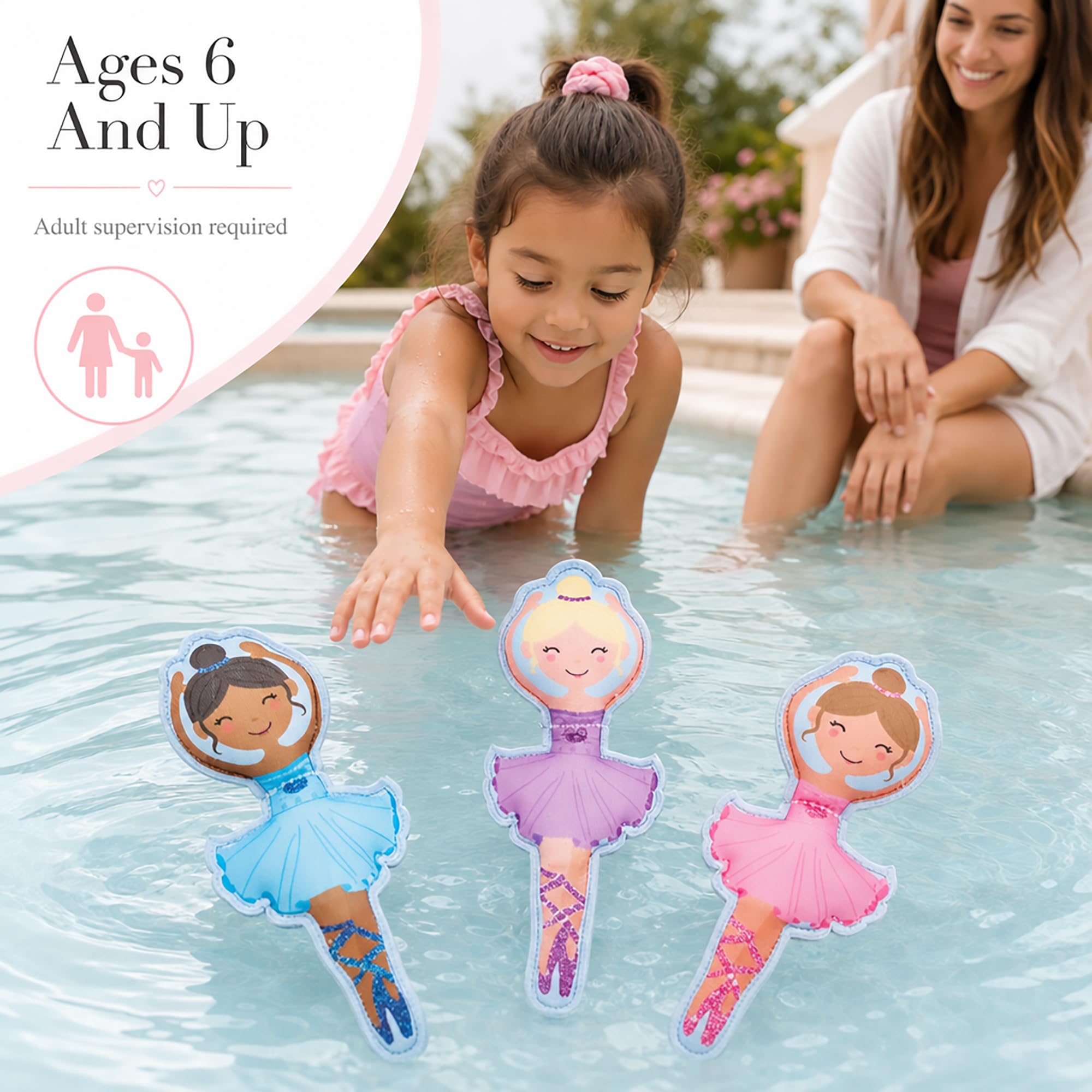 Mud Pie Ensemble de jouets de plongée ballerine pour enfants
