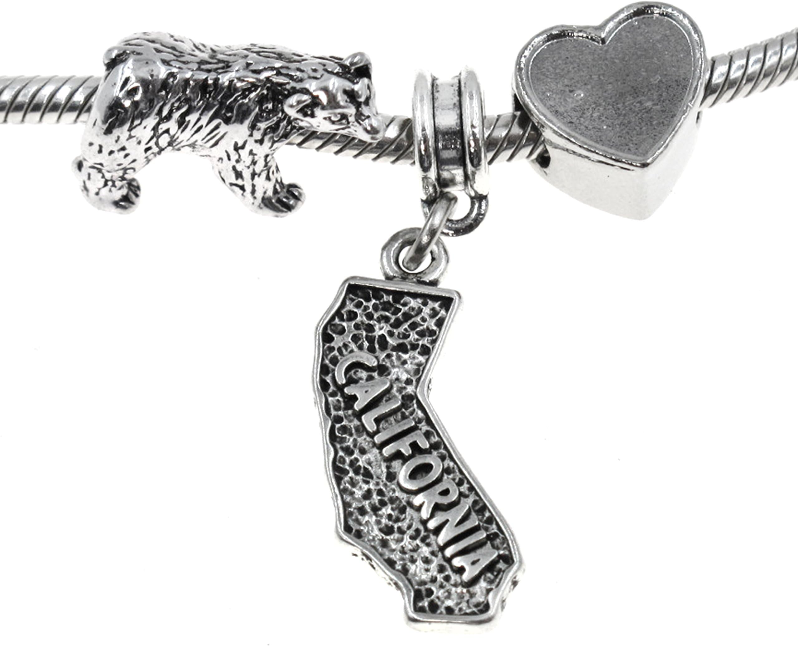 Kiwi Daisy Love California Set Charm Bead (3 Pcs)