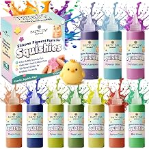 BALTIC DAY Silicone Pigment Dye Paste for Squishies, 10 Opaque Pigment Paste for Silicone Rubber Mold Making, Vibrant Color for Squishy Maker Coloring, Molding & DIY Crafting
