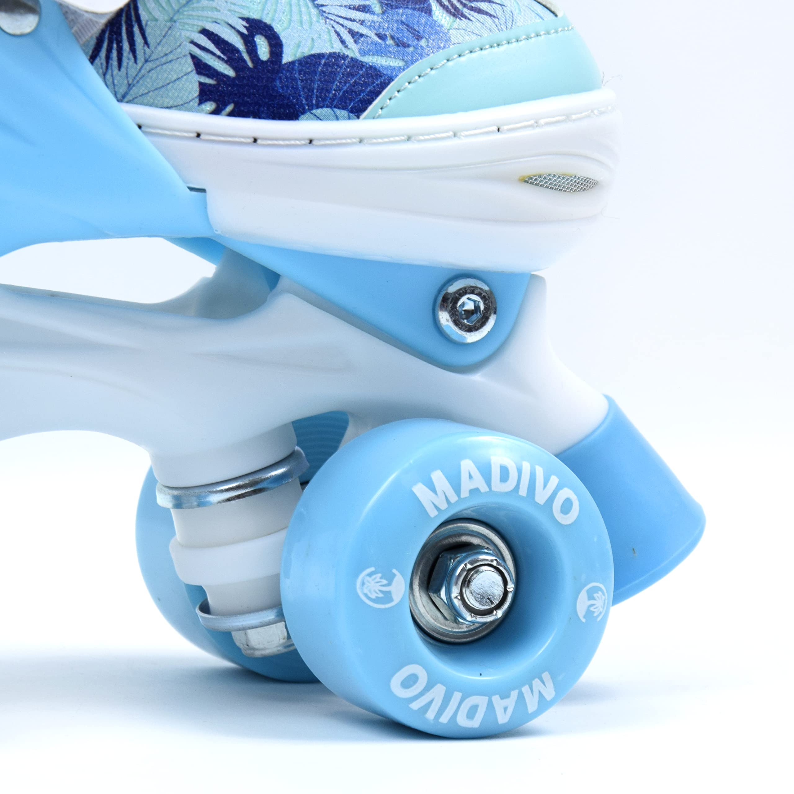 MADIVO Love Kinder Mädchen Rollschuhe VERSTELLBAR | Ideal für Kinder und Jugendliche | Größenverstellbare Roller Skates | Größen: 30-33, 34-37
