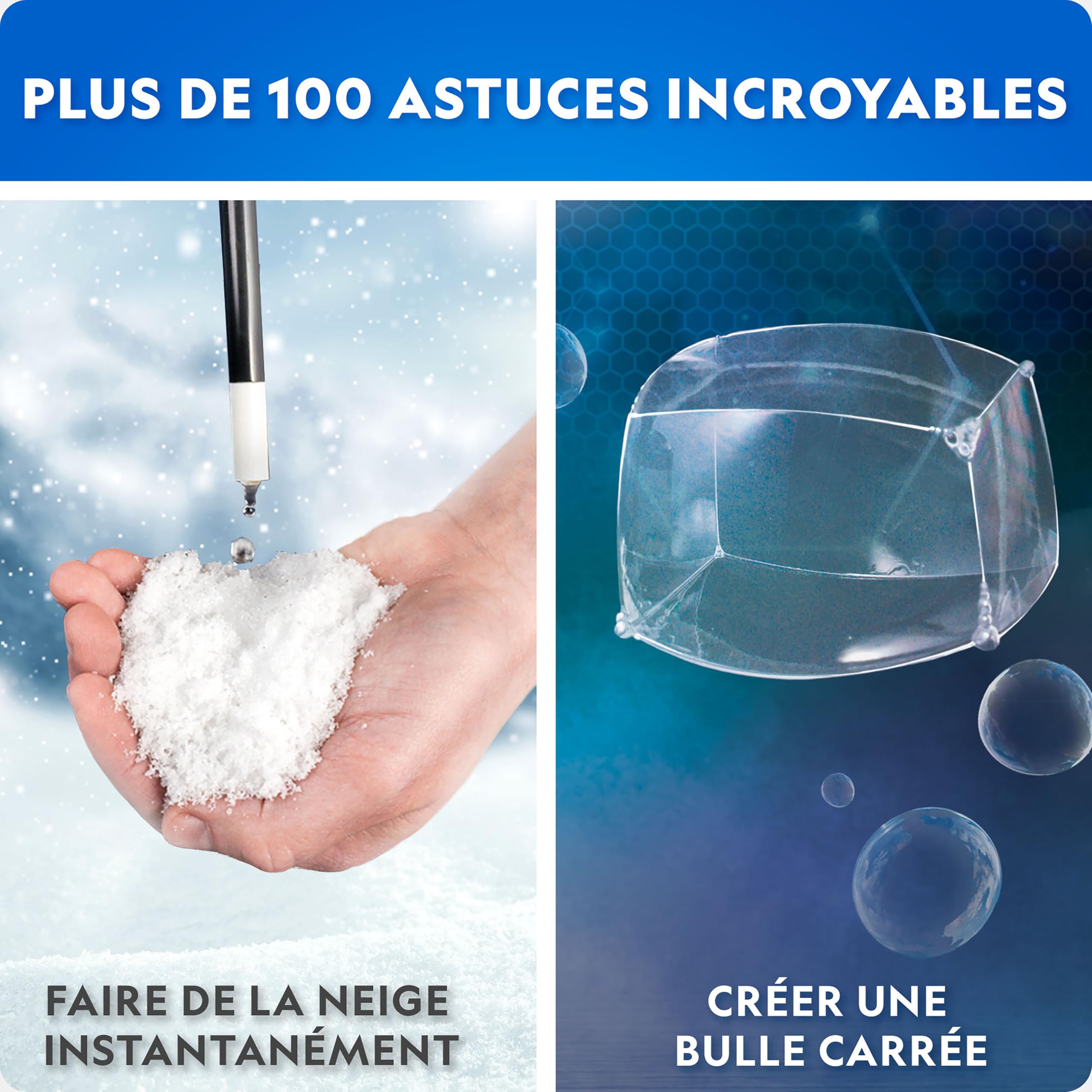 NATIONAL GEOGRAPHIC Science Magic Kit – Plus de 100 expériences scientifiques et tours de magie pour enfants, coffret de chimie et kit d’activités STEM, jouet éducatif et amusant pour enfants
