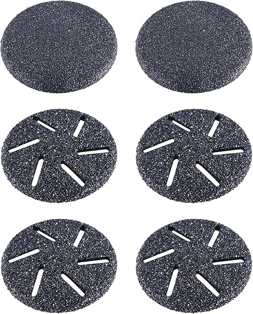 Asiaark Electric Foot Files Replacement Heads, 6 Pack Grinding Heads for Hard Skin Remover
