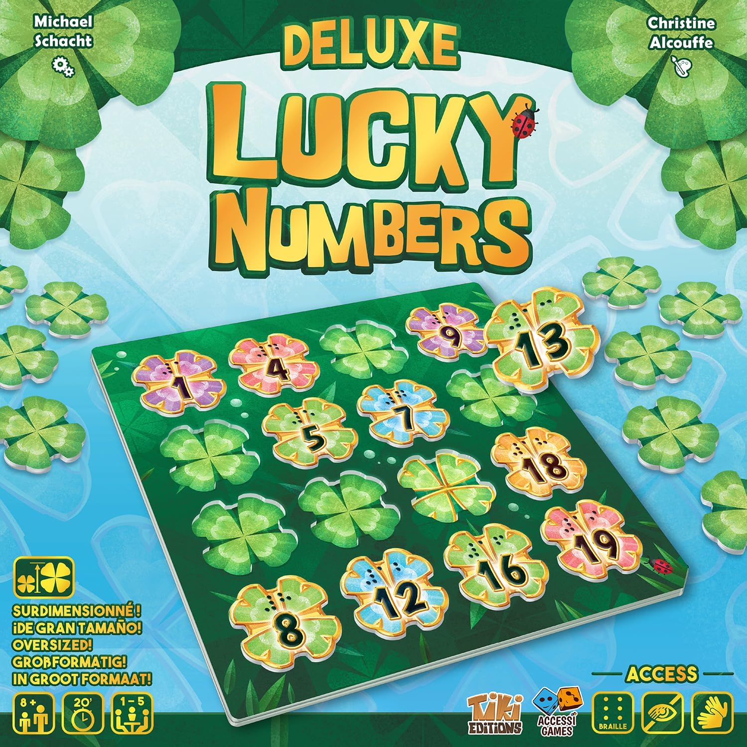 Lucky Numbers Deluxe [Deluxe & Access Version] - When Sudoku Meets Lotto - Intergenerational and Ideal for The Whole Family - TIKI Editions