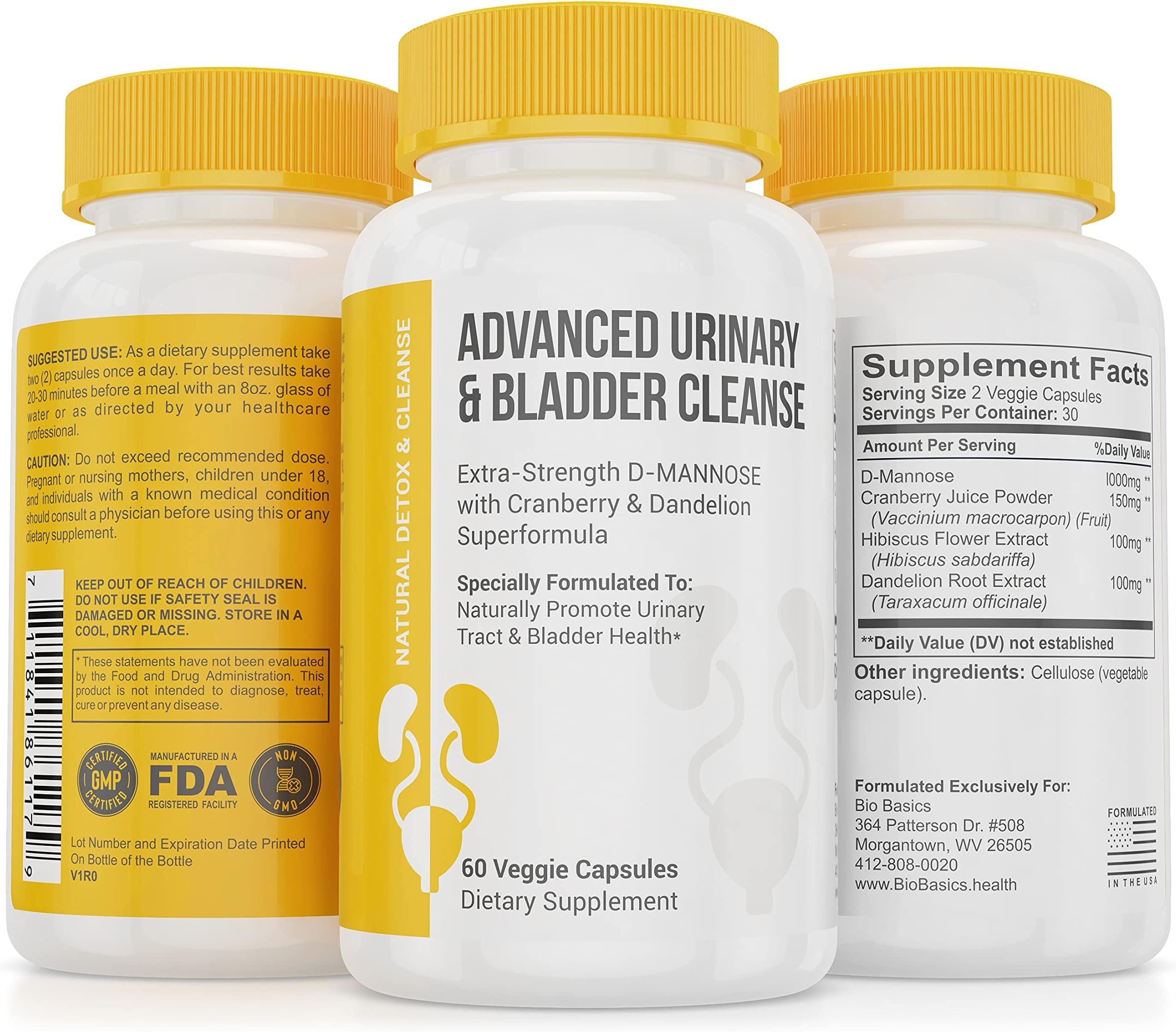 Bladder Control UTI Cranberry Supplement for Women & Men