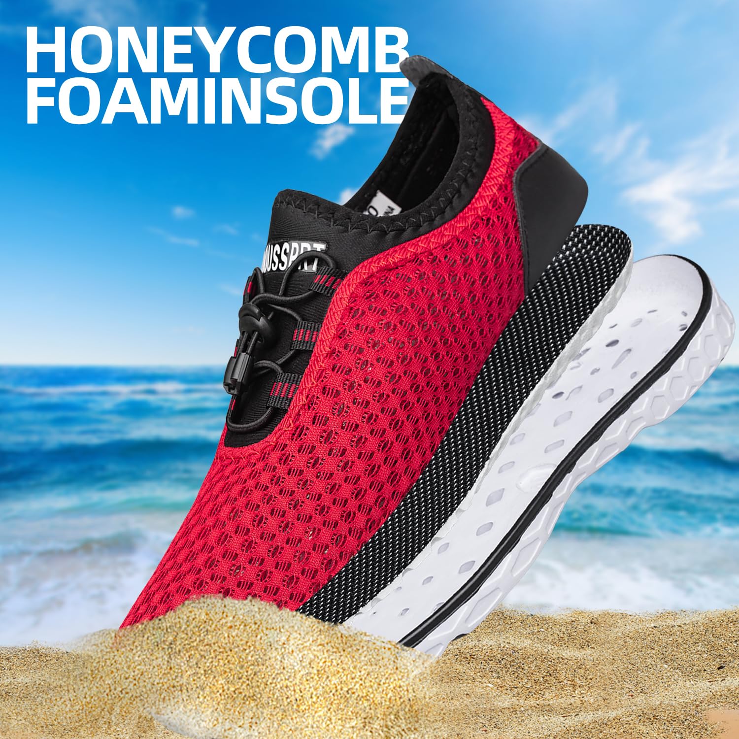 DOUSSPRT Men's Water Shoes Quick Drying Sports Aqua Shoes