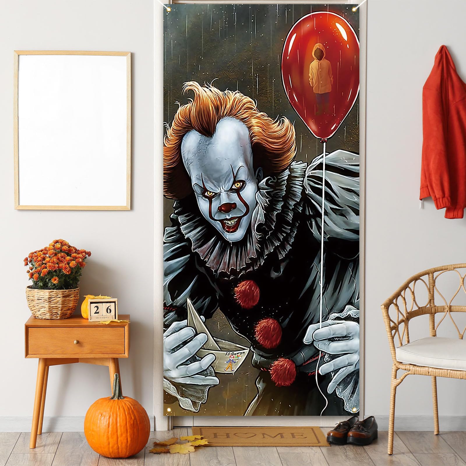 Halloween Türabdeckung – Skelett & Geister Motiv, 180 X 90 Cm, Wetterfest, Für Partydekoration