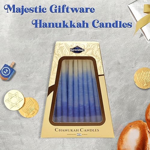Miniatura 25 de Majestic Giftware Velas de Hanukkah CP11 45 velas de Janucá hechas a mano sin goteo para las 8 noches de Hanukkah Cera de alta calidad