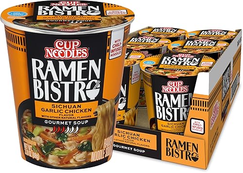 Miniatura 109 de Nissin Cup Noodles Taza de arroz salteado con fideos, sabor a curry tailandés amarillo, 2.61 onzas, paquete de 6