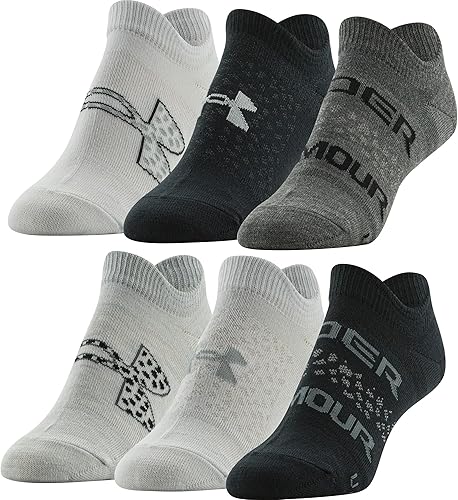 Under Armour Women's Essential 2.0 Lightweight No Show Socks, 6-Pairs