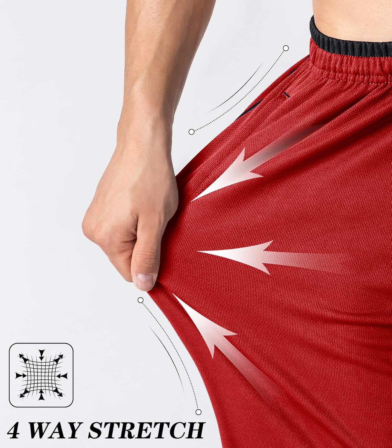 MAGNIVIT Men's Lightweight Sweatpants Loose Fit Open Bottom Mesh Athletic Pants with Zipper Pockets - Image 4