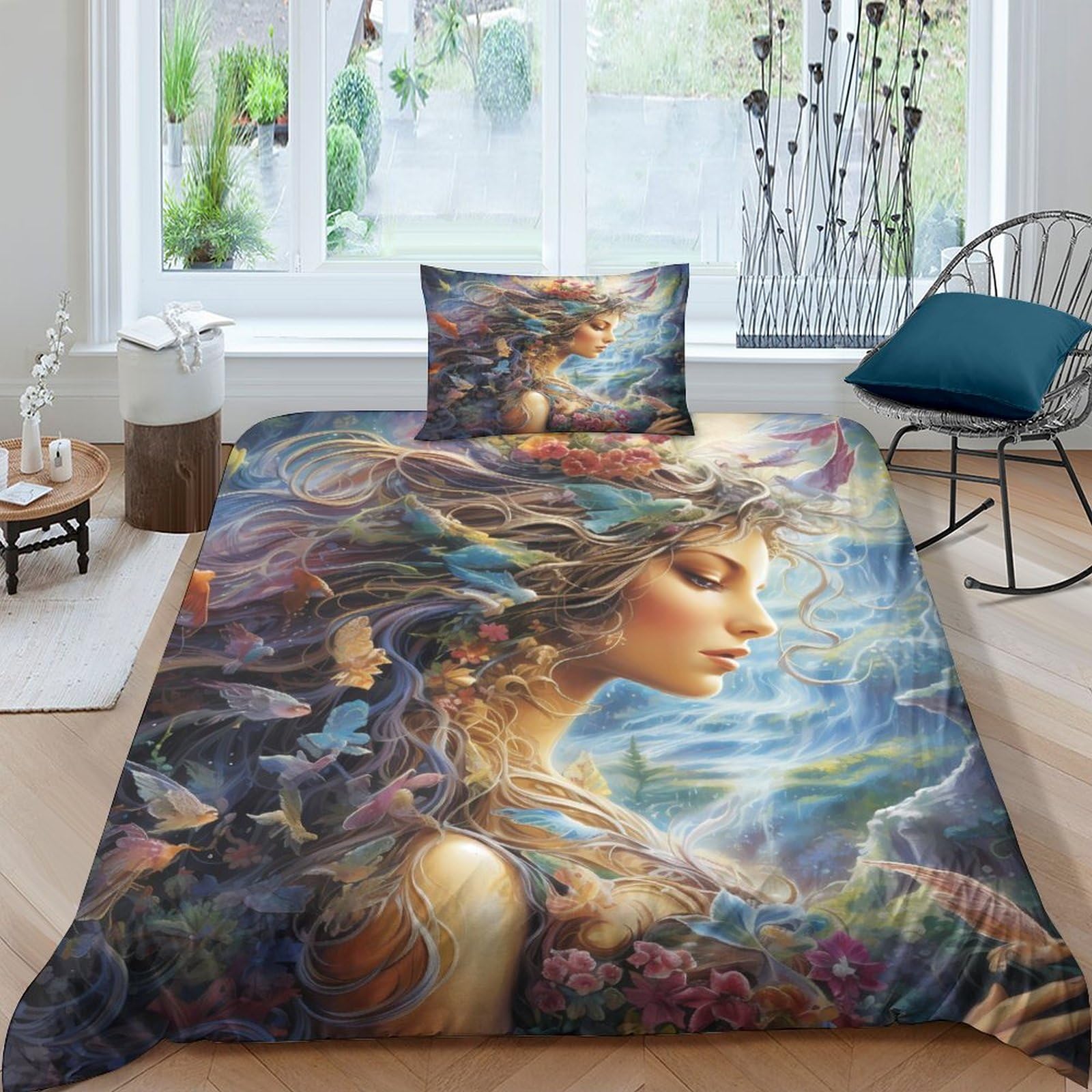 Housse de couette papillon 3D pour une chambre fantastique