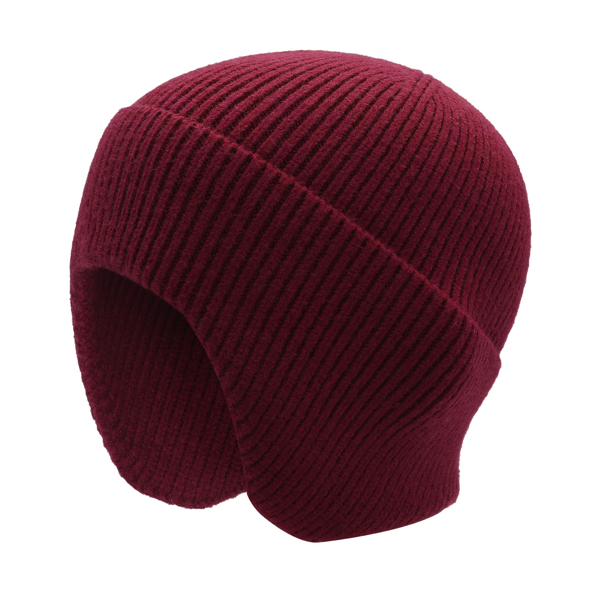ZLYC Herren Winter Strickmütze mit Ohrenklappen Outdoor Sport Radfahren Ski