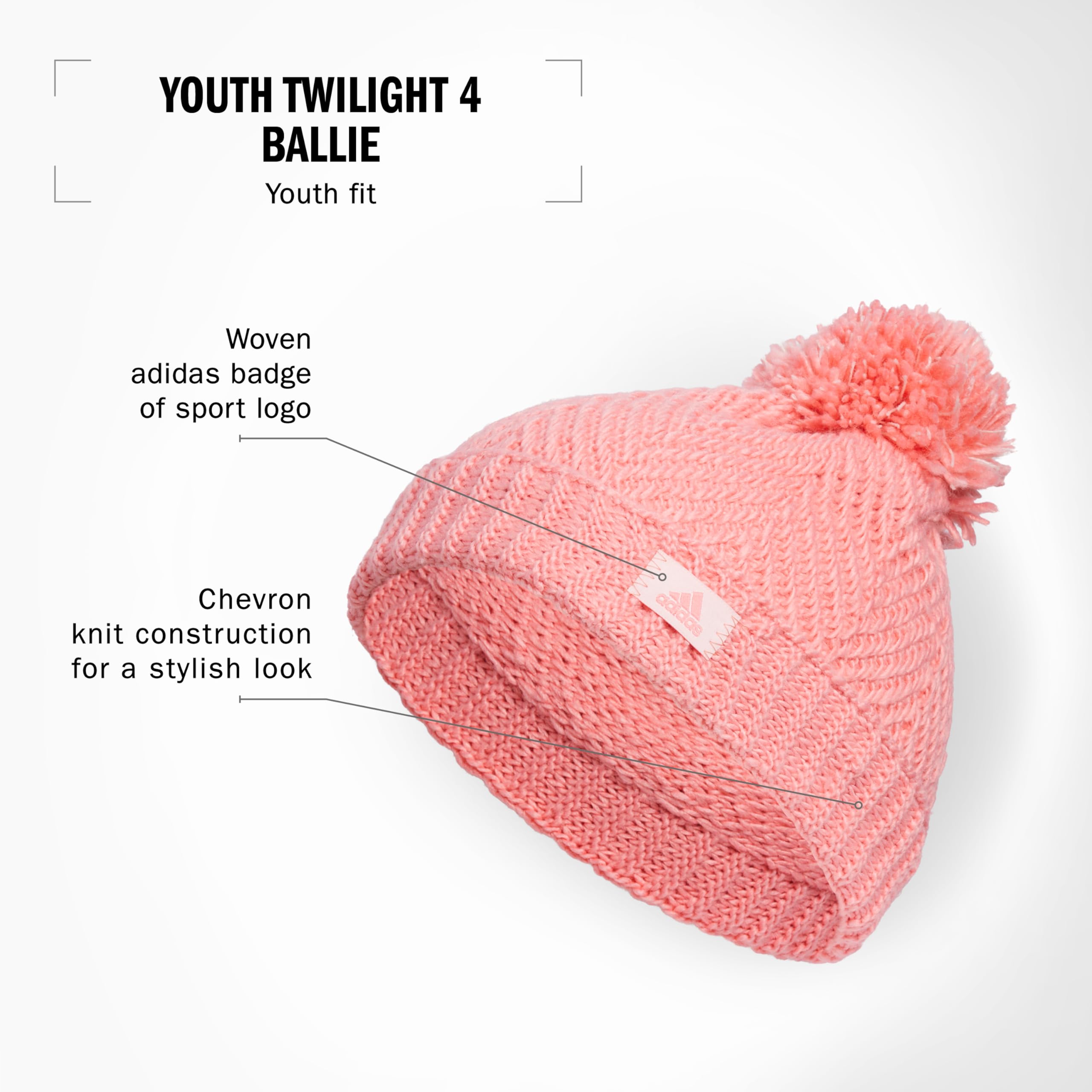 adidas Twilight Ballie Pom Tall Fit Beanie para niños Bucket Hat