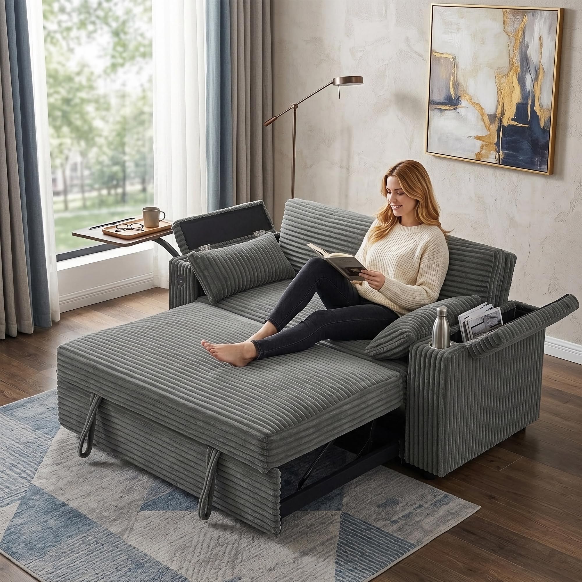 Auvsoce 65 3-in-1 Pull-Out Sofa Bed
