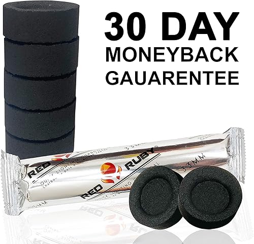 Miniatura 4 de Tabletas de carbón para incienso, tabletas de carbón de luz rápida, discos de carbón, rollos de carbón de 1.299 in, paquete de 10 briquetas de