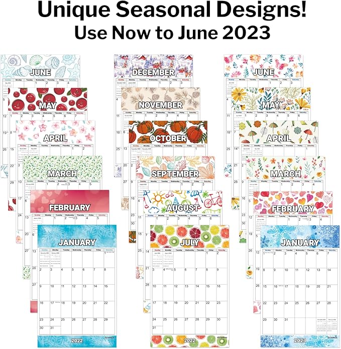 Symat Borderes Calendrier 2023 Amazon.com : Cranbury 2022-2023 Mini Wall Calendar - (Seasons), Use Now To  June 2023, 5.5X8.5 Small Notepad Calendar, Cute Little Wall Calendar 2022  For Desk Or Bulletin Board, Includes Stickers For Calendars : Office  Products