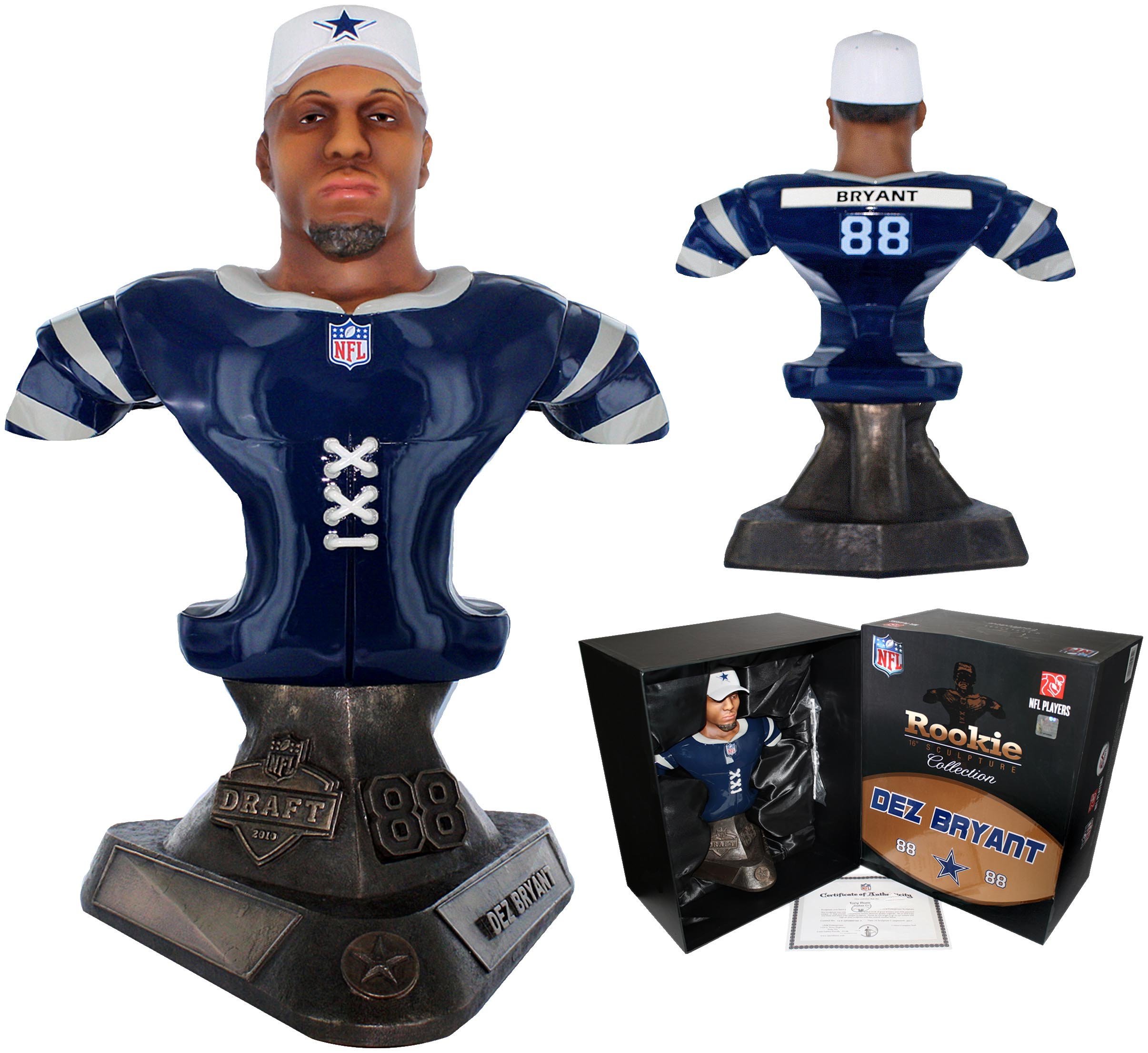 FOCO Dallas Cowboys 16'' Hand Painted Rookie Rookie Bryant, D #88 Player Bust