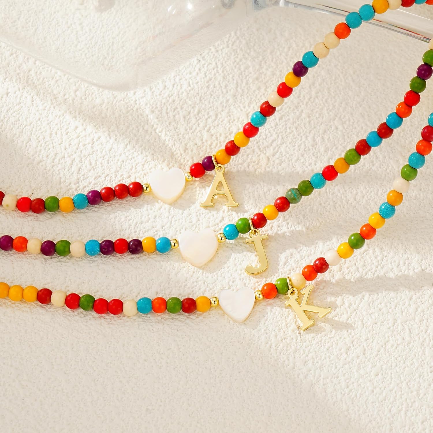 Colorful Initial Necklaces for Girls Women - Teen Girl Gifts Trendy Stuff, Dainty Bohemian Beaded Letter Necklace Personalized Gifts for Girls Women Jewelry Birthday Gifts - Image 5