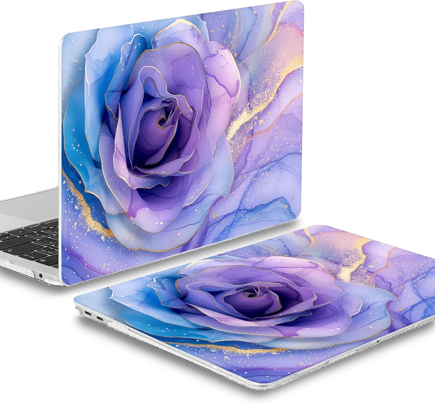 Mektron Case for MacBook Air 13 inch M1 A2337 A2179 A1932,Hard Cover 2018-2021 Air 13-inch with Touch ID, Exclusively Designed Protective Shell with Keyboard Skin+Screen Protector, Rose Marble - Image 6